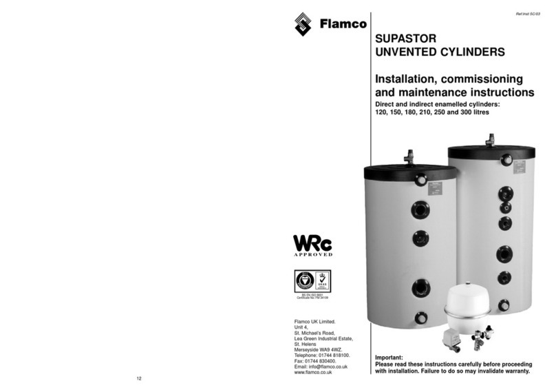 flamco 120 litres Installation, commissioning and maintenance instructions