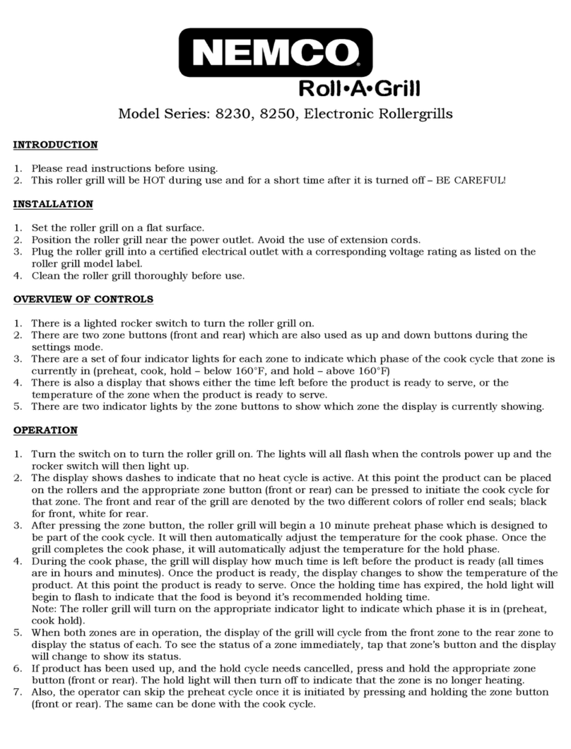 Nemco Roll-A-Grill 8230 Series User manual