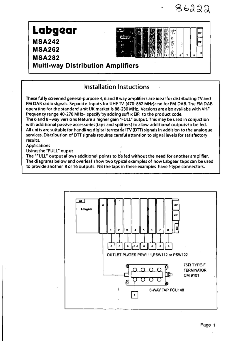 Labgear MSA242 installation instructions