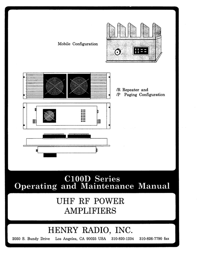 Henry Radio C100D Series Operating instructions