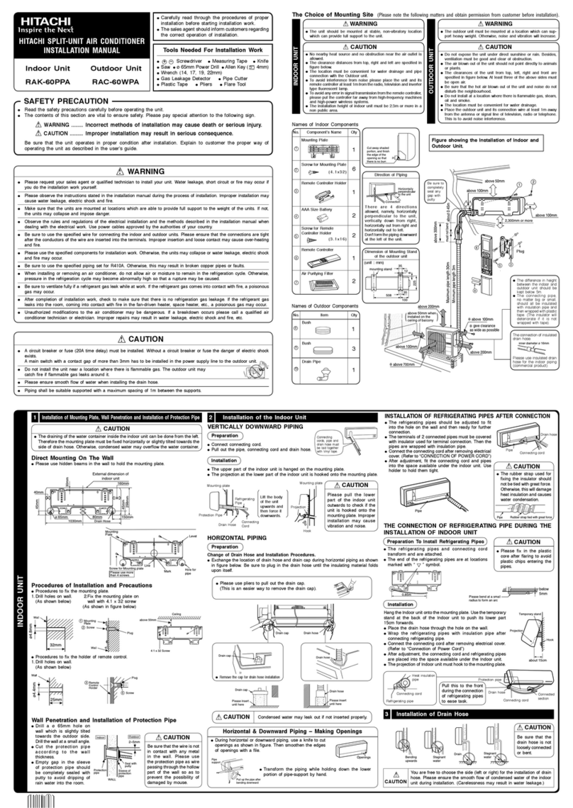 Hitachi RAK-60PPA User manual