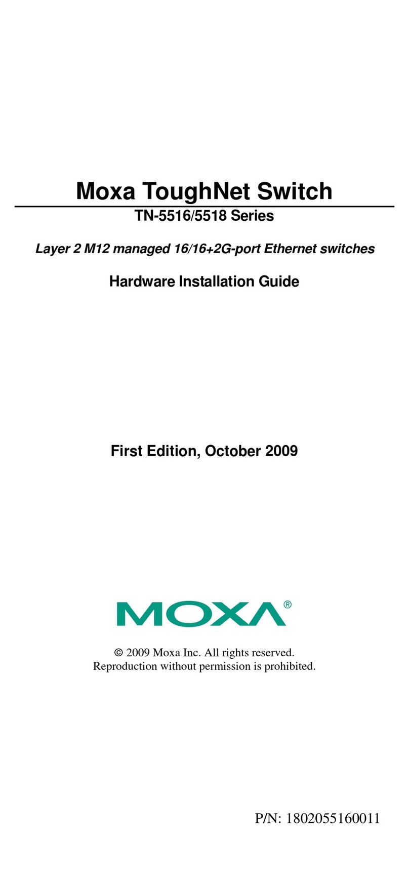 Moxa Technologies ToughNet TN-5516 Series Manual