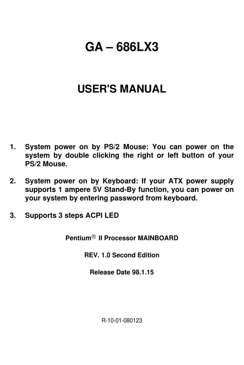 Gigabyte GA - 686LX3 User manual