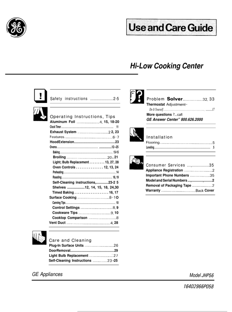 GE JHP56 User manual