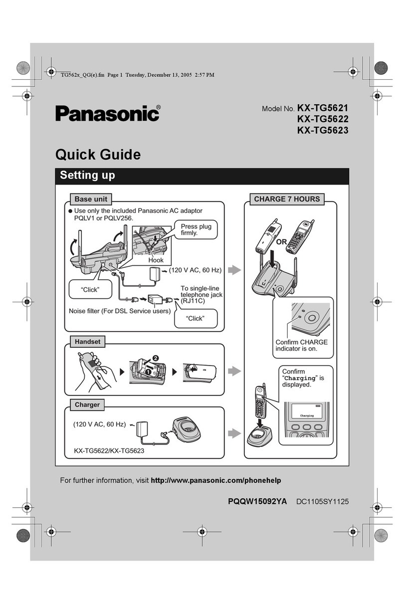 Panasonic KX-TG5621 quick guide