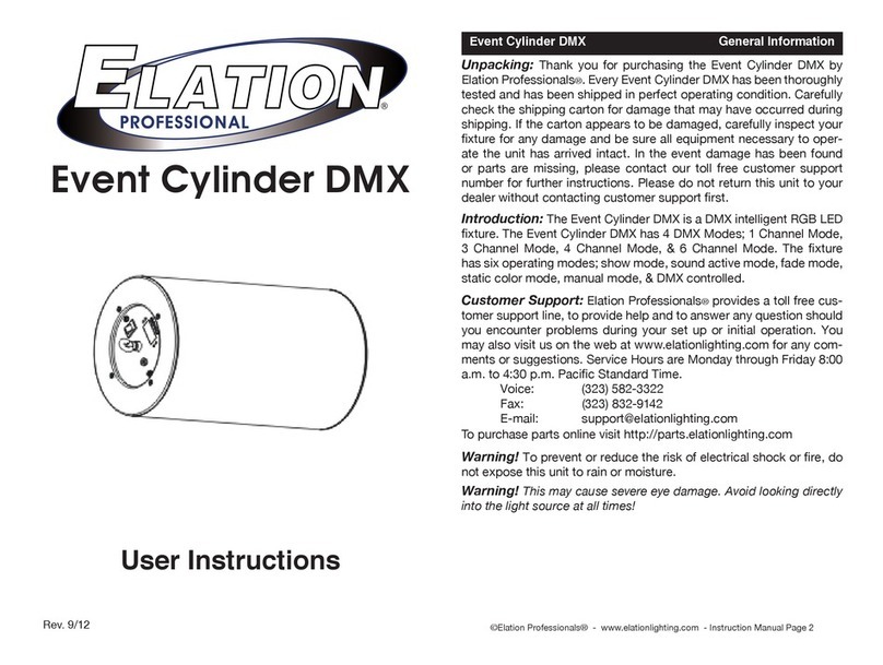 Elation Event Cylinder DMX User manual
