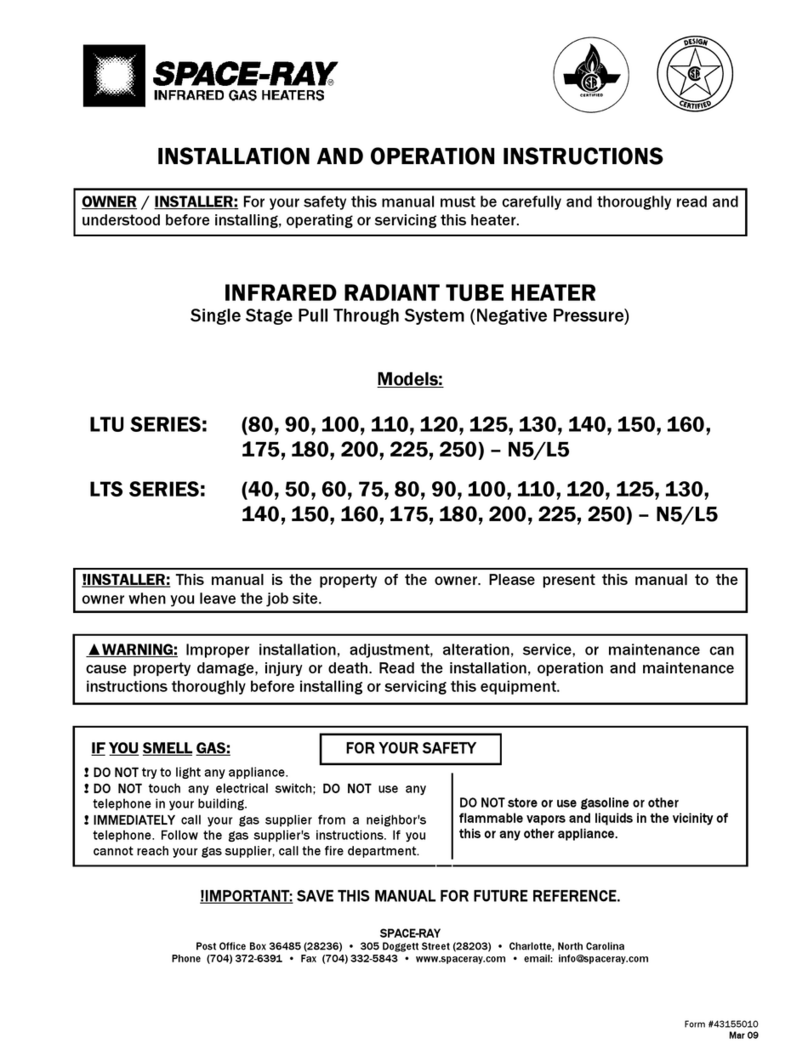 Space-Ray LTU80-N5 Installation and operation instructions