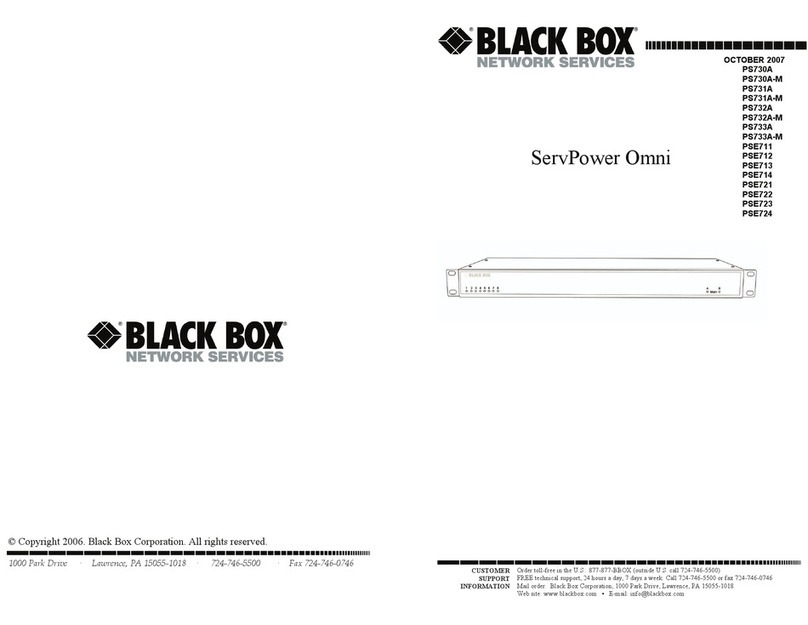 Black Box ServPower Omni PS730A user manual