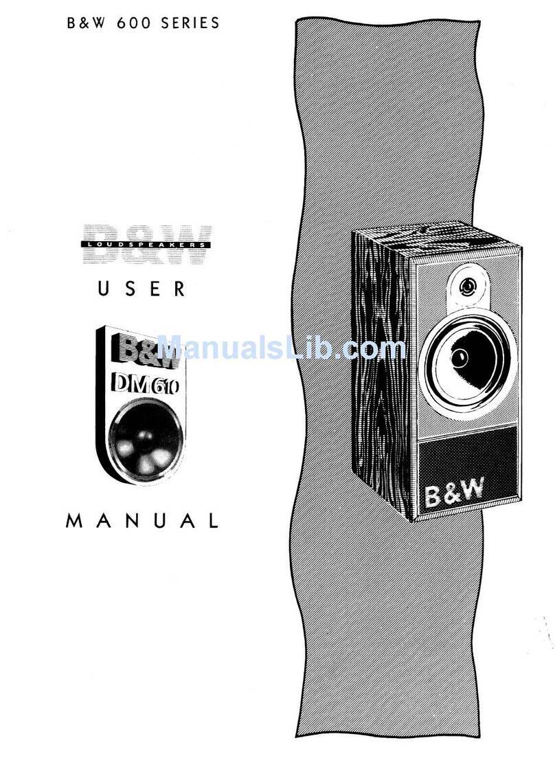 Bowers & Wilkins 600 User manual