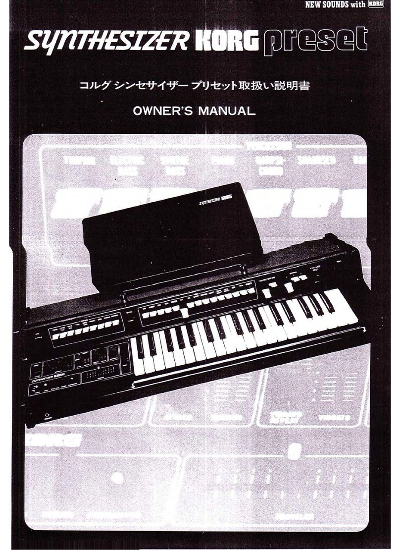 Korg Preset Synthesizer owner's manual