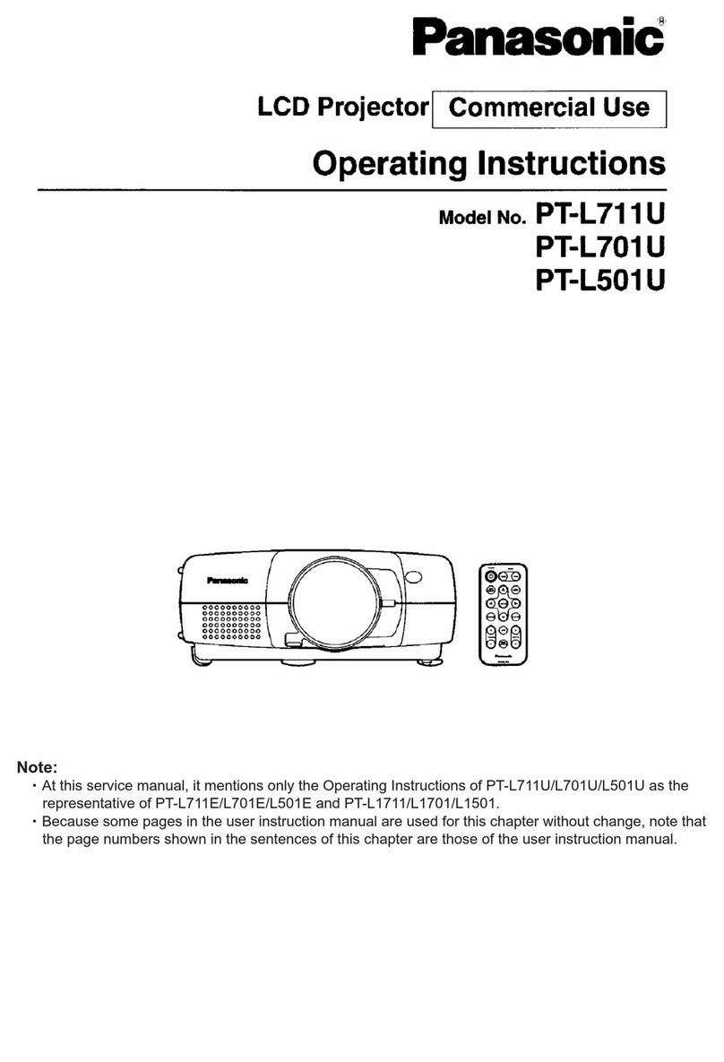 Panasonic PTL711U - LCD PROJECTOR User manual