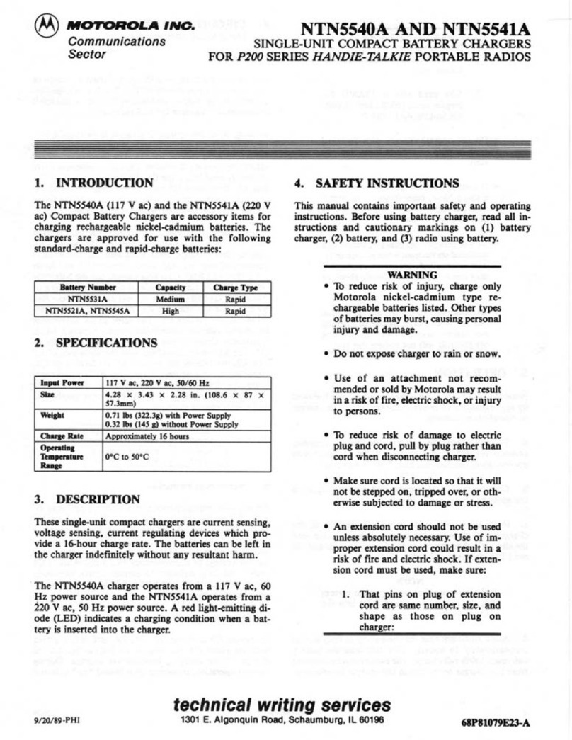 Motorola NTN5540A User manual