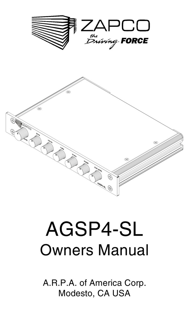 zapco AGSP4-SL owner's manual