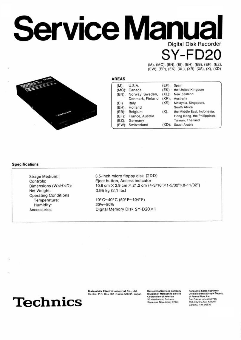 Technics SY-FD20 User manual
