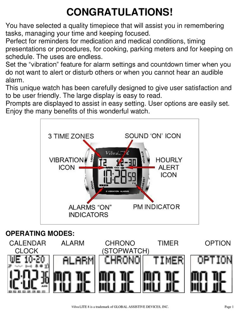GLOBAL ASSISTIVE DEVICES VibraLITE 8 user guide