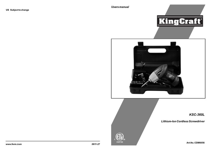 KING CRAFT KSC-360L user manual