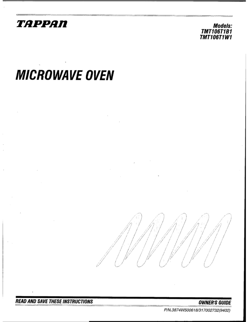 Tappan TMT106T1B1 owner's guide