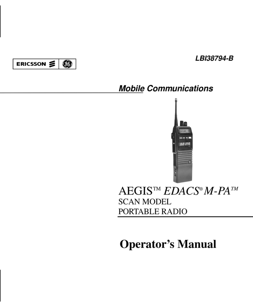 Ericsson GE AEGIS EDACS M-PA User manual