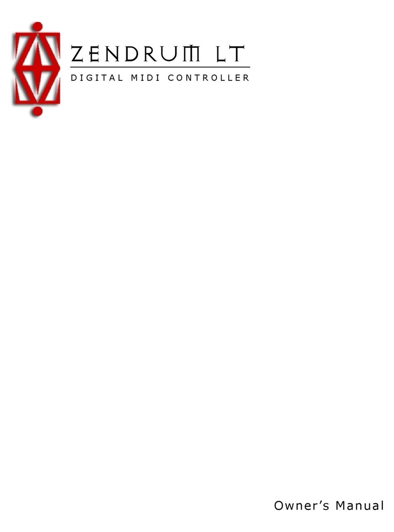 Zendrum Digital MIDI Controller User manual