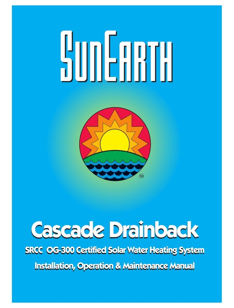 SunEarth CASCADE DRAINBACK Instruction manual