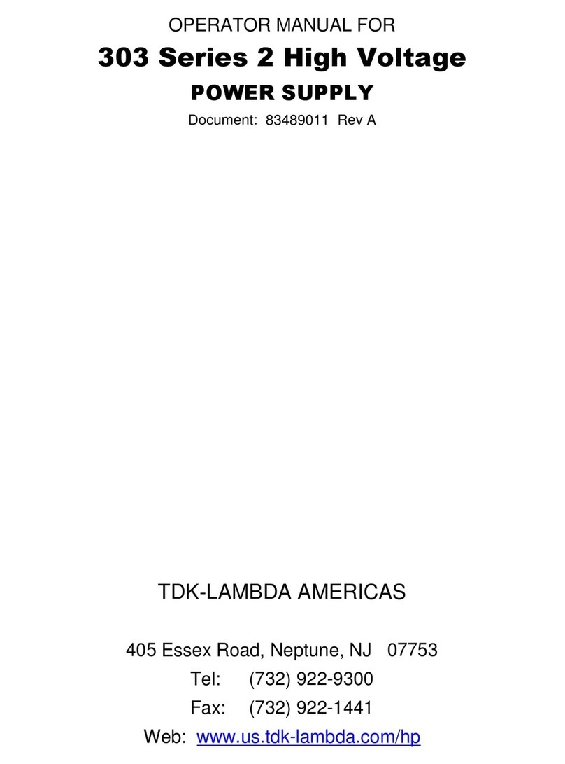 TDK-Lambda 203 User manual