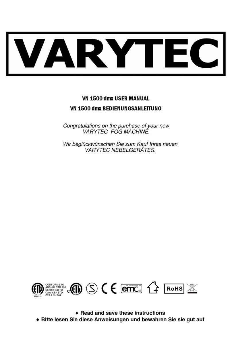 Varytec VN 1500 dmx User manual