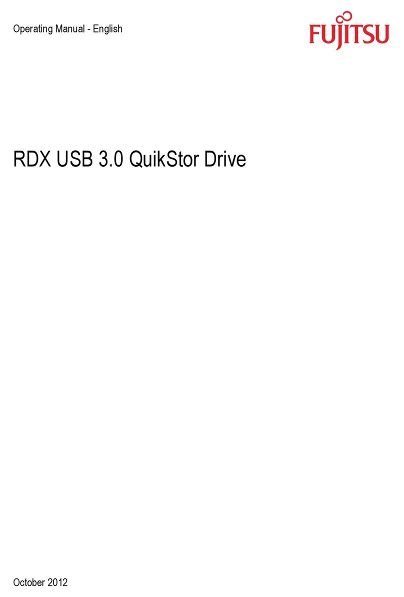 Fujitsu RDX USB 3.0 QuikStor Drive User manual