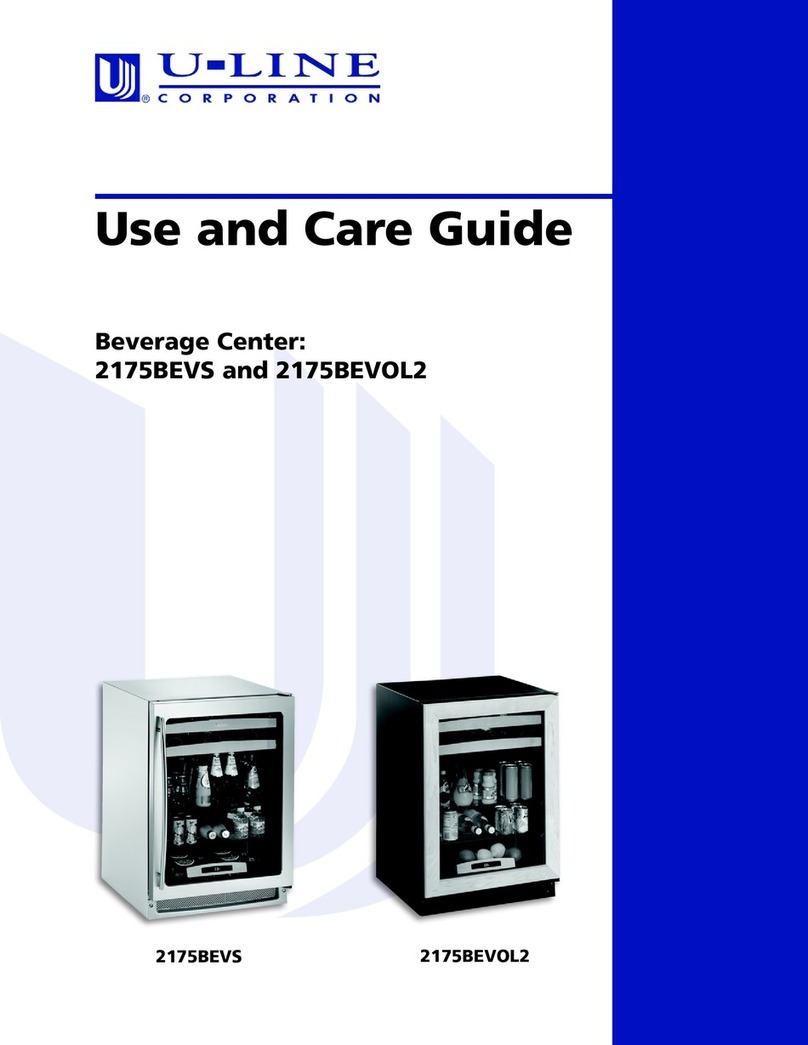 U-Line 2175BEVS Use and care guide