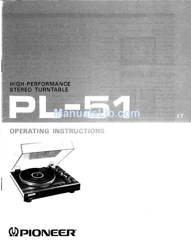 Pioneer PL-51 operating instructions