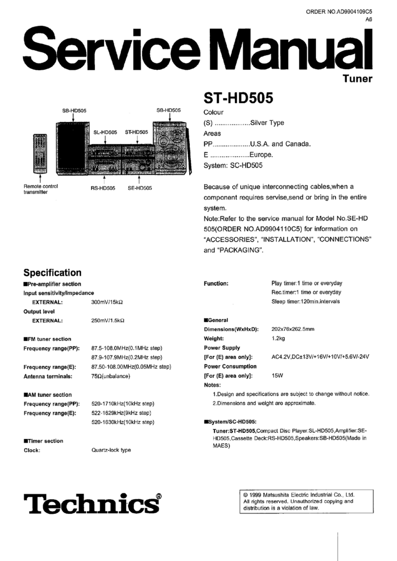 Technics ST-HD505 User manual