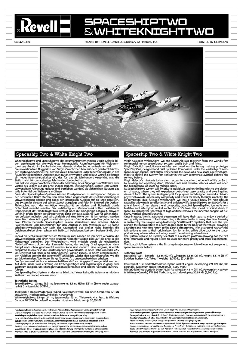 REVELL SpaceShipTwo Configuration guide