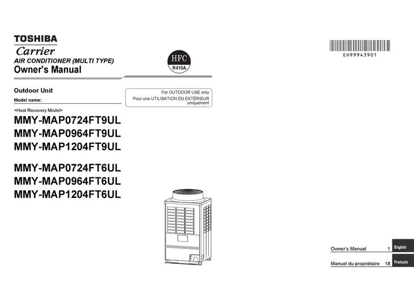 Toshiba MMY-MAP0724FT9UT User manual