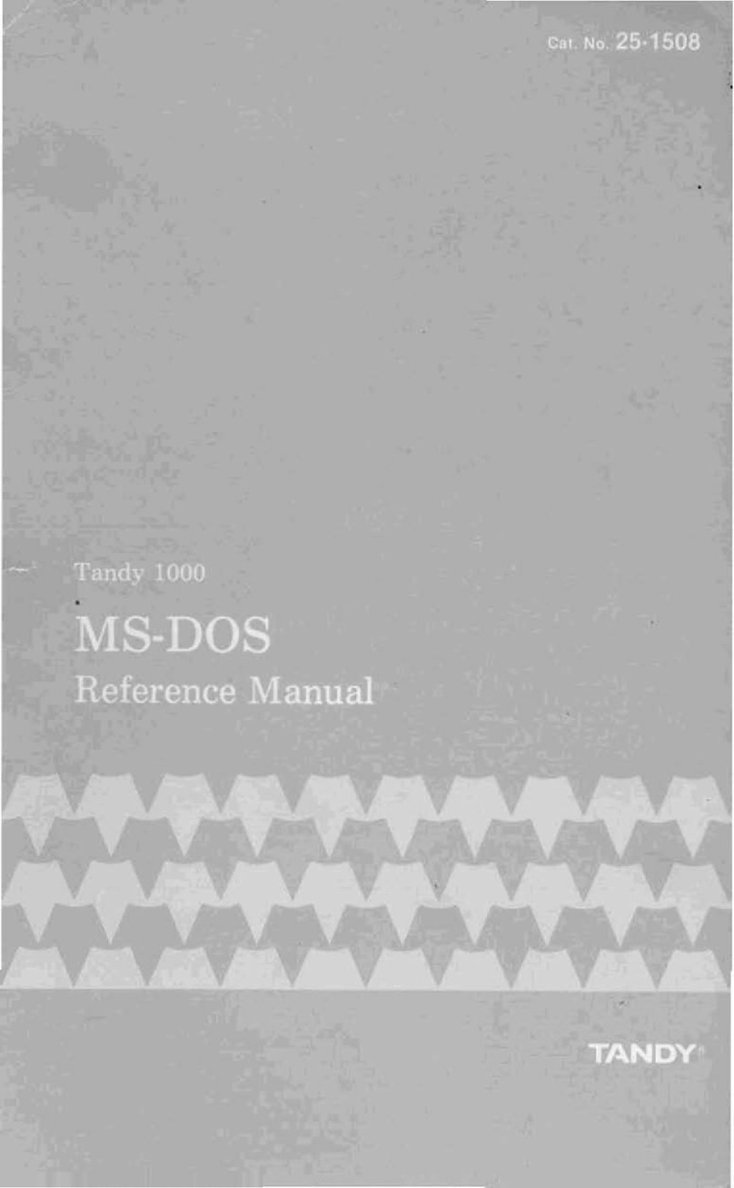 Tandy 1000 MS-DOS User manual Tandy 1000 MS-DOS User manual