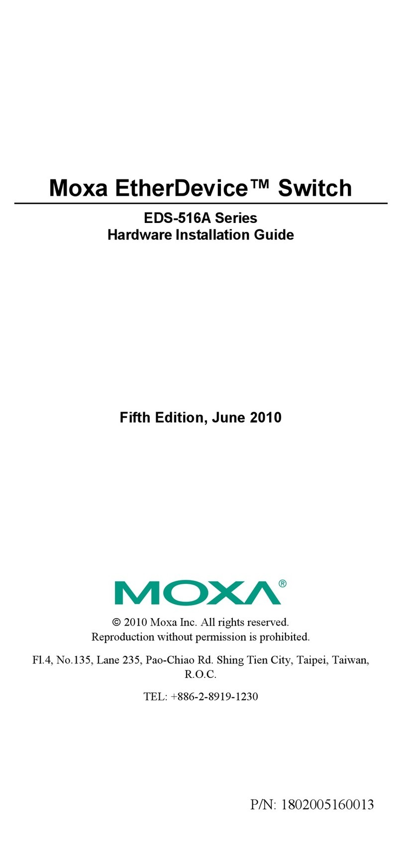 Moxa Technologies EDS-516A Series Manual