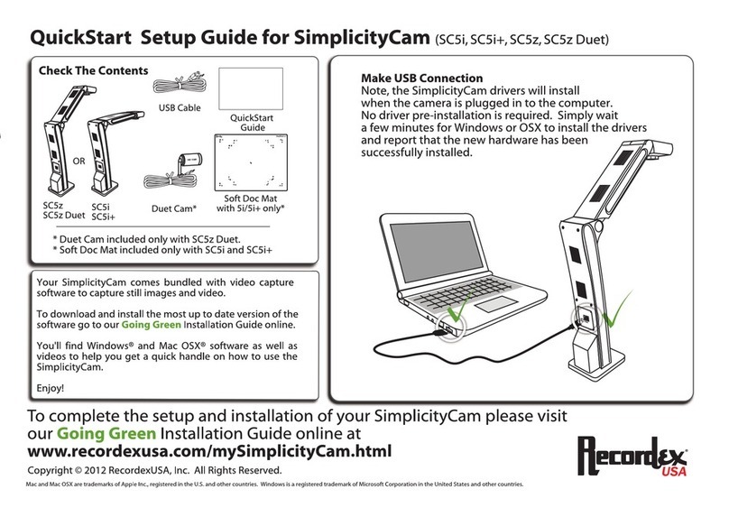 Recordex SimplicityCam SC5i Technical manual