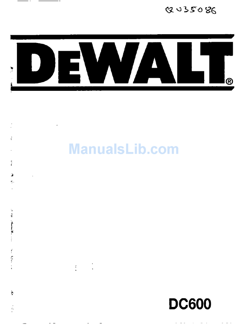 DeWalt DC600 User manual
