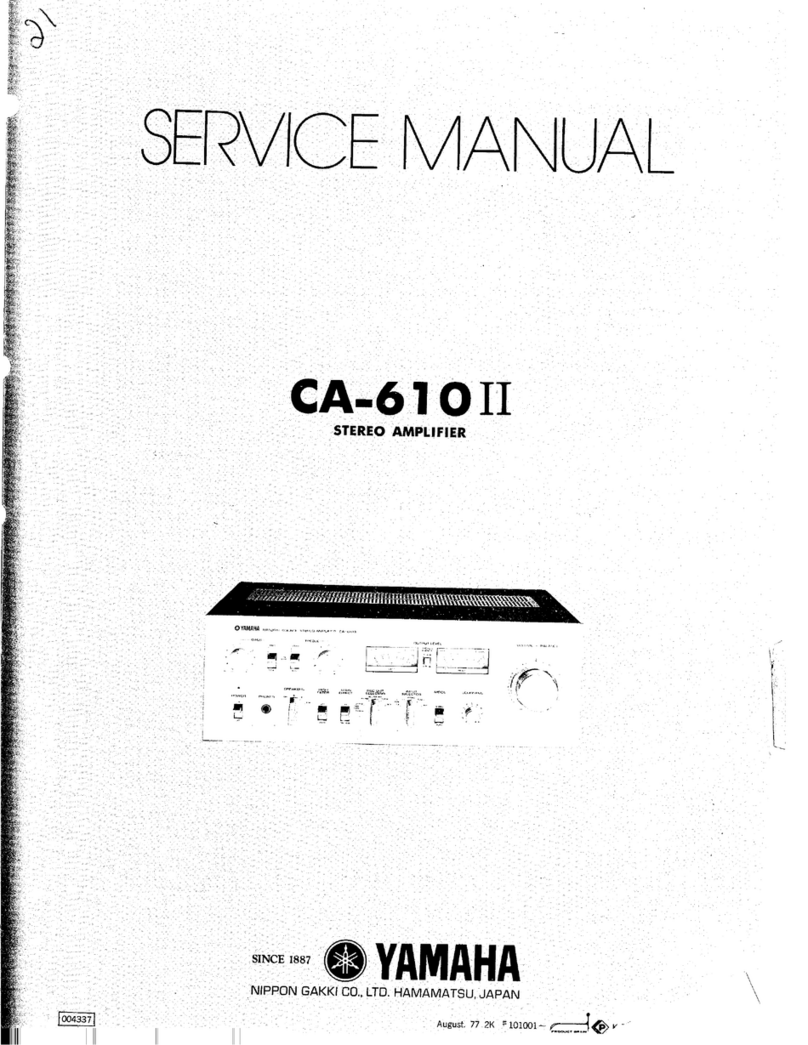 Yamaha CA-610 II User manual