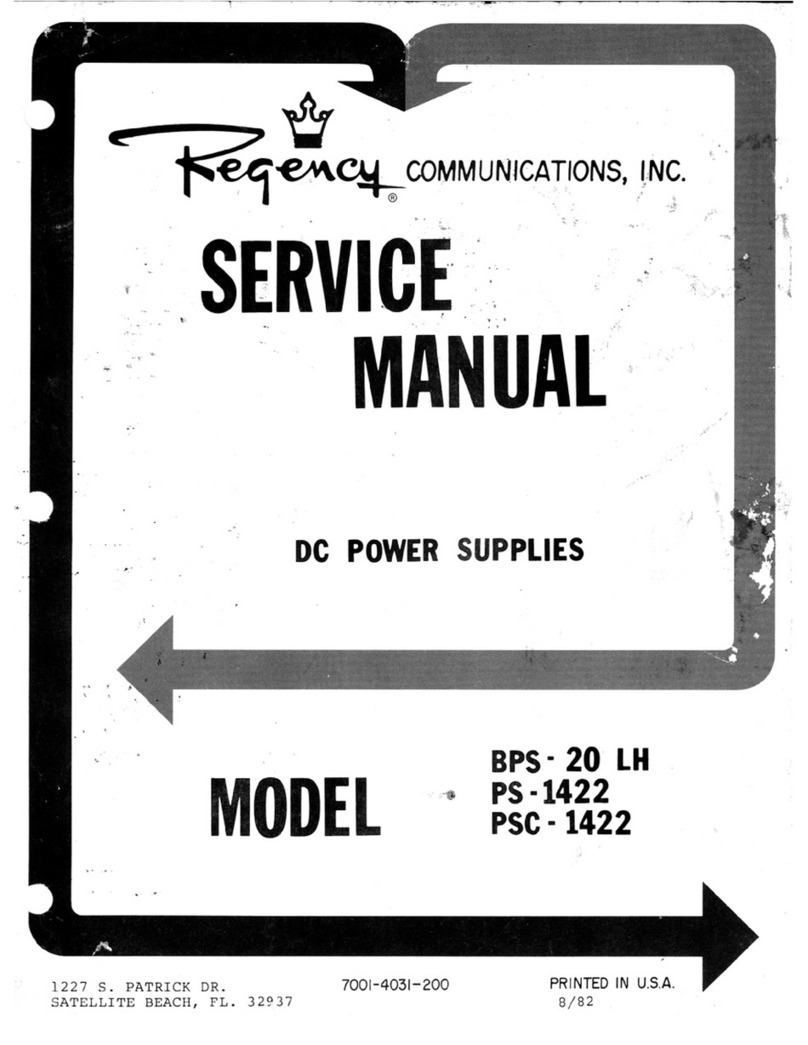 Regency BPS-20LH Service manual