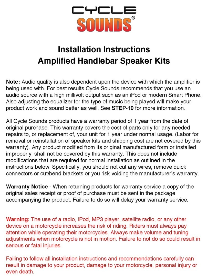 Cycle Sounds Handlebar Speaker installation instructions
