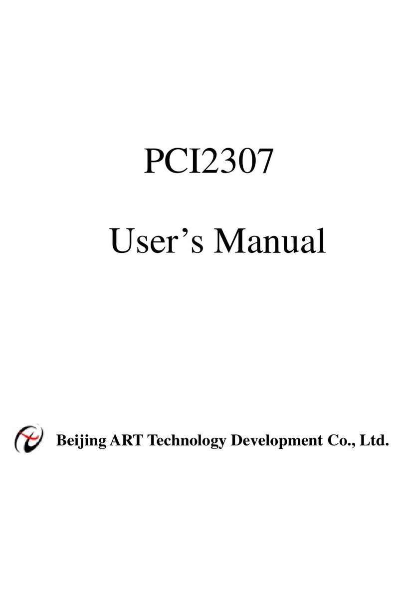 Beijing ART Tech PCI2307 User manual