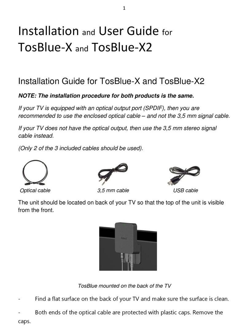 Telme2 TosBlue-X Installation and user guide