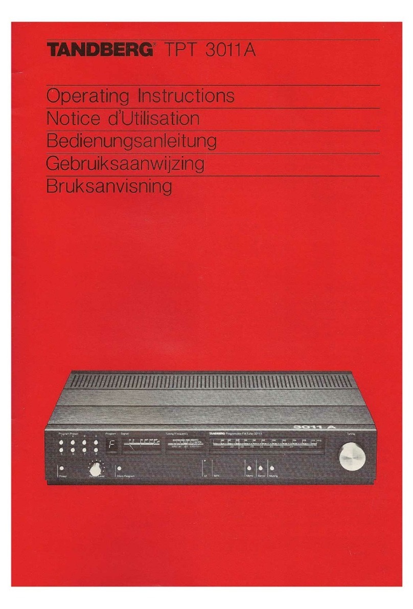 TANDBERG TPT 3011A User manual