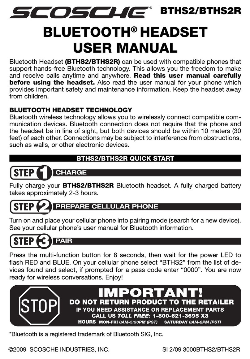 Scosche BTHS2R User manual