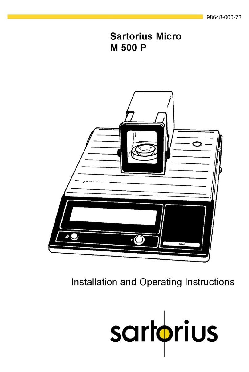 Sartorius Micro M 500 P Installation and operating instructions