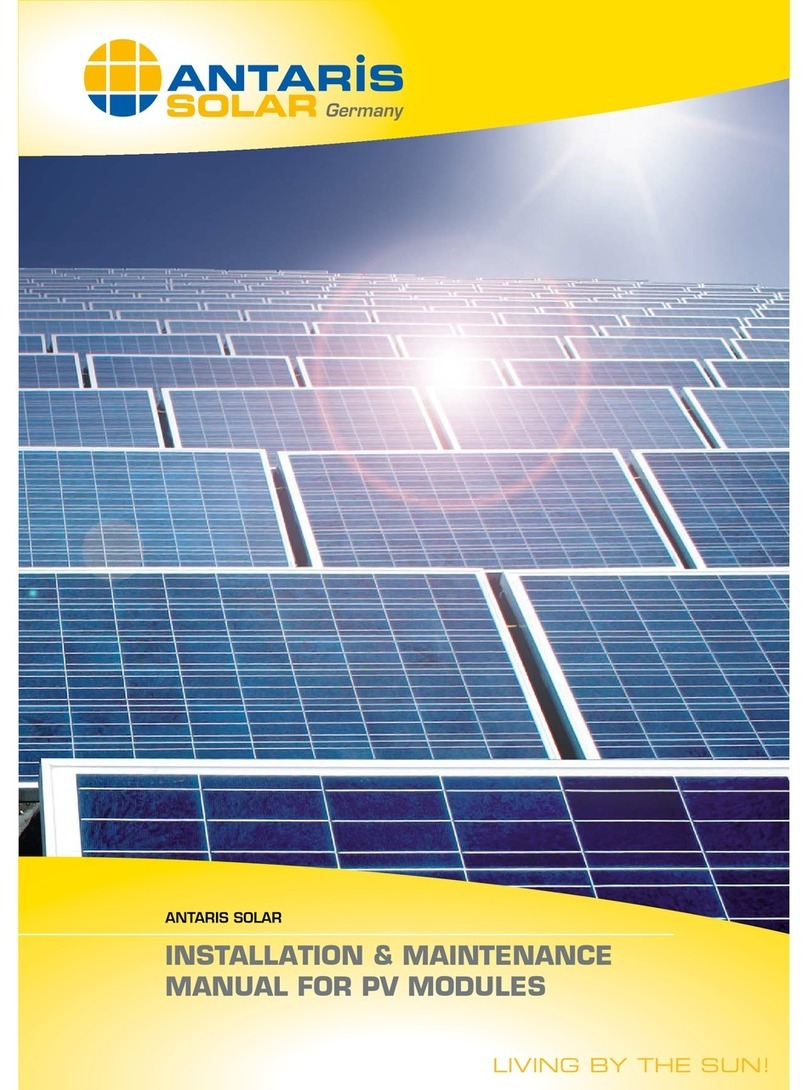 ANTARIS SOLAR PV MODULES Series Installation & maintenance manual