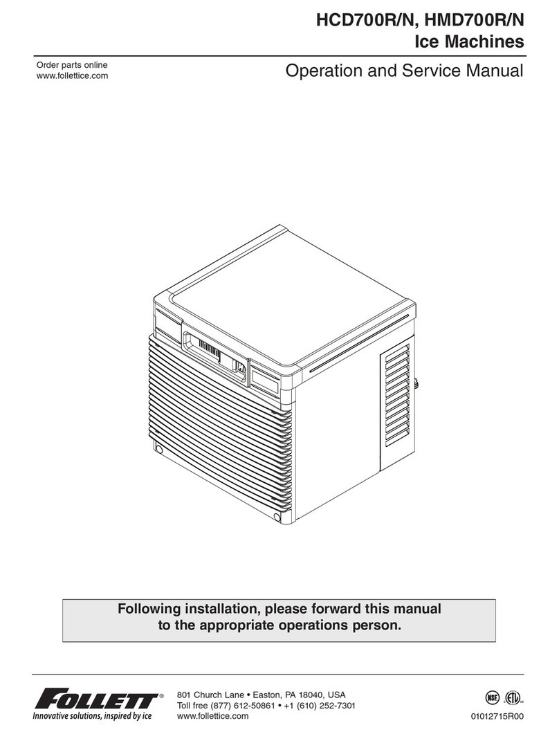 Follett HCD700R Operation and service manual Follett HCD700R Operation and service manual