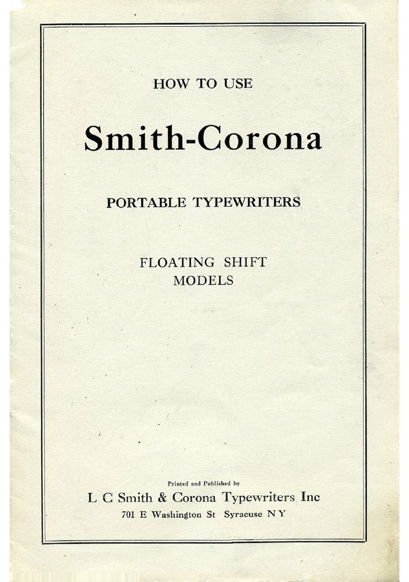 Smith Corona Floating Shift Series How to use