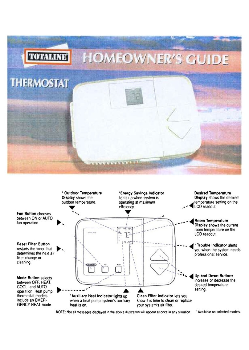 TOTALINE Thermostat Homeowner's guide