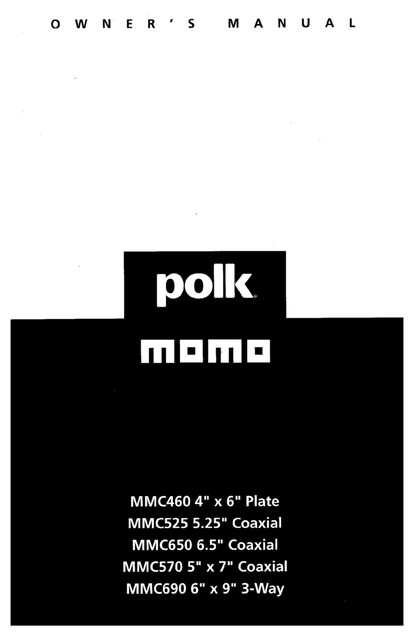 Polk Mono Momo MMC460 4" x 6" Plate owner's manual