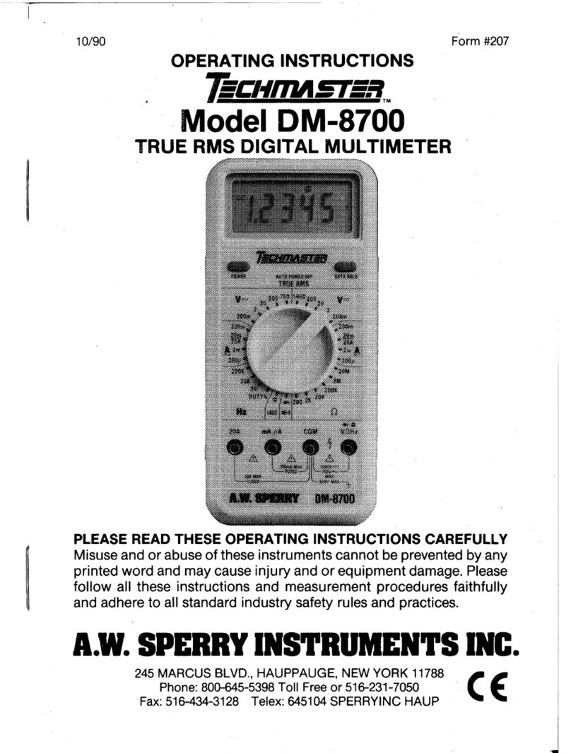 Techmaster DM-8700 operating instructions